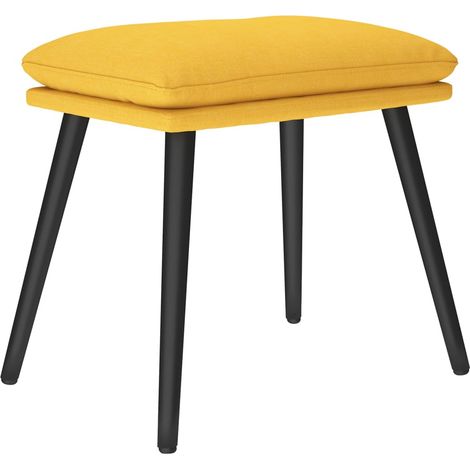 Poggiapiedi Giallo Senape 45x29,5x35 cm in Tessuto vidaXL (1/5)