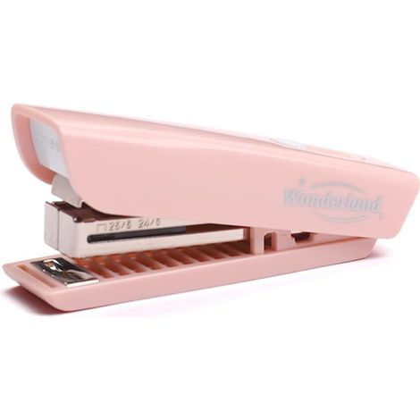 Agrafeuse vintage, agrafeuse de bureau, agrafeuse de bureau portable, capacité de 15 feuilles, prend en les tailles d'agrafes 24/6 ou 26/6 avec extracteur d'agrafes rétractable, (Rose) (1/5)