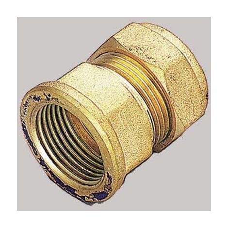 RACCORDO DRITTO FEMMINA CON OGIVA OTTONE - 16 x 1/2