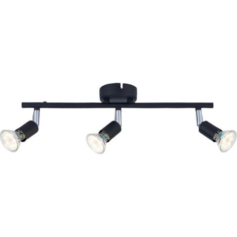 LED Leuchten 3er Spot Linos 3 schwarz 40 x 11 cm warmweiß