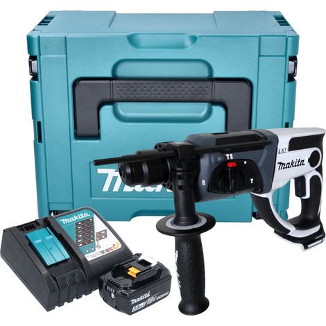 Makita DHR 202 RF1JW Trapano a percussione a batteria 18 V 20 mm 2,0 J bianco + 1x batteria 3,0 Ah + caricabatteria + Makpac
