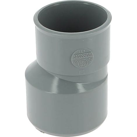 Réduction extérieure excentrée mâle-femelle Ø63/50 – PVC lisse pour évacuation – Installation horizontale fiable – Certification NF-M1 – P-Pro (1/2)