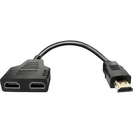 Hdmi Splitter - 1 Entrada A 2 Salidas - Convertidor Macho A Doble Hembra - Soporte Full Hd 1080p - Sin Alimentación Externa (1/5)