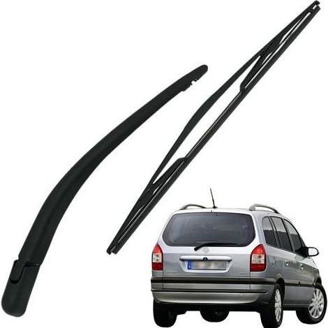 Bras Essuie Glace Arrière et Balai Essuie Glace, Arrière de Bras d'Essuie-Glace en Caoutchouc Naturel Toutes Saisons Kit Remplacement pour Opel Zafira A 1998-2005 (1/5)