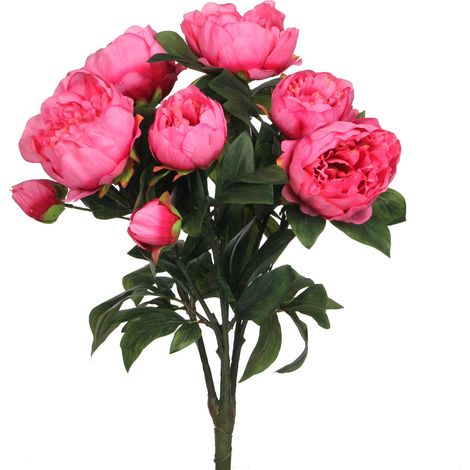 Mica Decorations Bouquet Rose foncé H55xl40xL40cm (1/4)