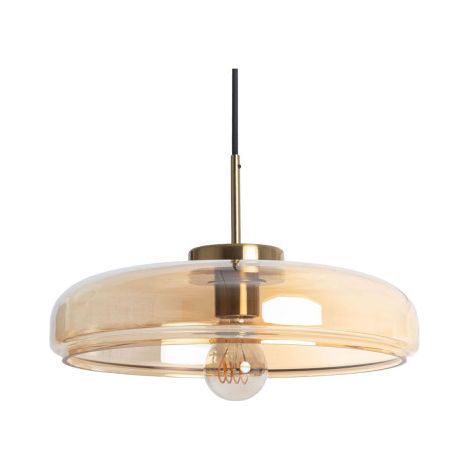 Suspension ronde en verre ø34cm - Verre ambré - Neyo