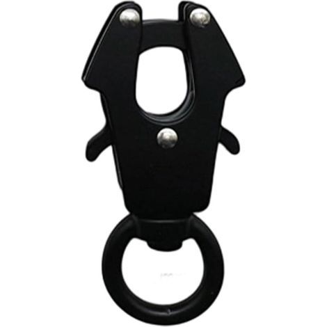 Moschettone per animali domestici in lega di zinco resistente con rotazione a 360 gradi, moschettone girevole indistruttibile per escursionismo e campeggio, diametro esterno in lega di zinco di 15 mm. (1/4)