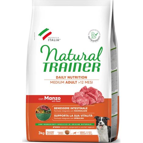 Natural Trainer Canine Adult Medium Buey 3kg