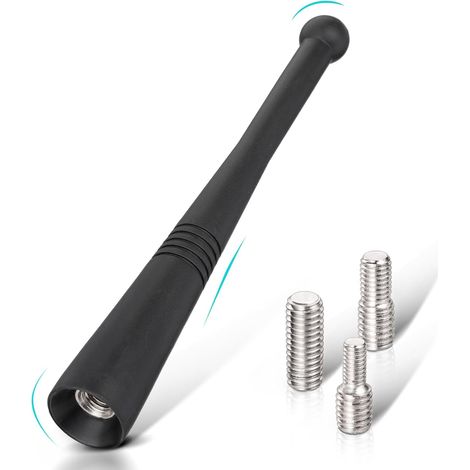 Antenne Radio Voiture Courte 11cm, Antenne de Toit Universelle pour Réception Autoradio FM/AM, avec Vis M4 M5 M6 (1/5)