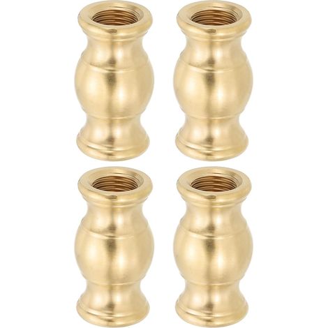 Solid Brass Lamp Pin Set of 4 Threaded Turned Brass Pins M10 for Lamp Rod Fitting Fixture Connector for Repair 17x30mm (1/5)