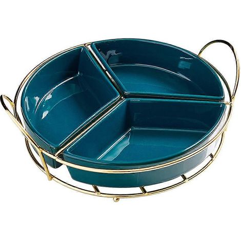 Assiette à apéritif compartimentée, idéale pour les mariages, le camping et autres occasions. Dimensions : 25 x 22,5 x 7,5 cm, 1 pièce par paquet. (1/5)