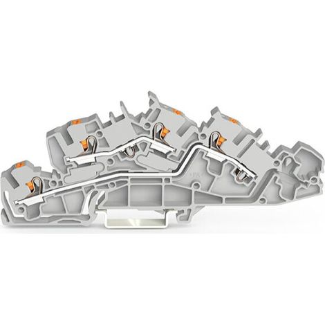 WAGO Installationsetagenklemme L/L Push-in CAGE CLAMP® grau 2205-7642