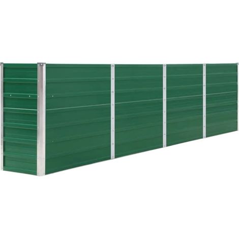 Jardinière,Pot de fleurs,Bac à fleurs 320x40x77 cm Acier galvanisé Vert CFW90668 (1/5)