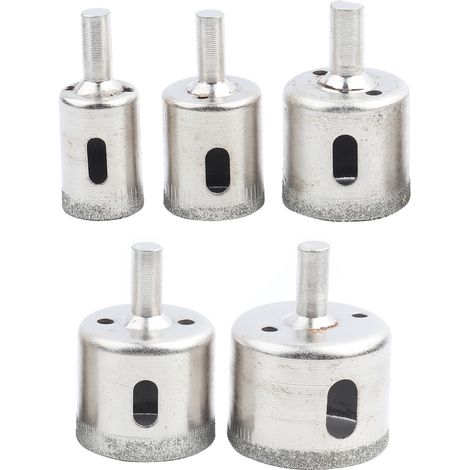 Beyamis Ensemble de 5 forets diamantés pour carrelage, verre, marbre, granit et ardoise (1/5)