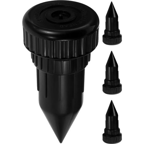 Lot de 4 Cache-clés Extérieurs de Tête D'arrosage, Boîte Étanche en Plastique Noir, Compartiment Spacieux pour Clés et Objets de Valeur, Cachette Discrète pour Jardin, Terrasse