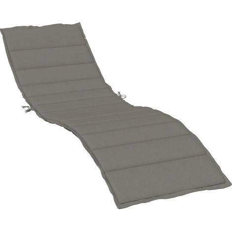 Cuscino per Lettino Prendisole Grigio Scuro Mélange 200x70x4cm vidaXL