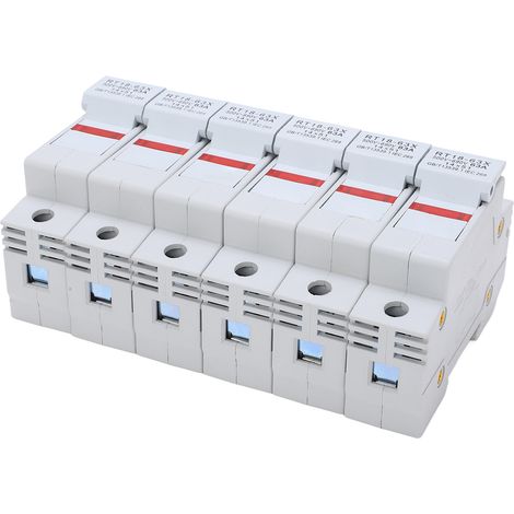 Support de fusible sur rail RT18-63X avec témoin lumineux LED pour fusible RO16 14x51mm 63A 500-690V1P