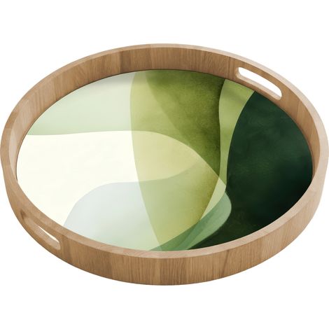 BANDEJA Ondas - Abstracto - Verde claro - Ornamental 50x50 cm