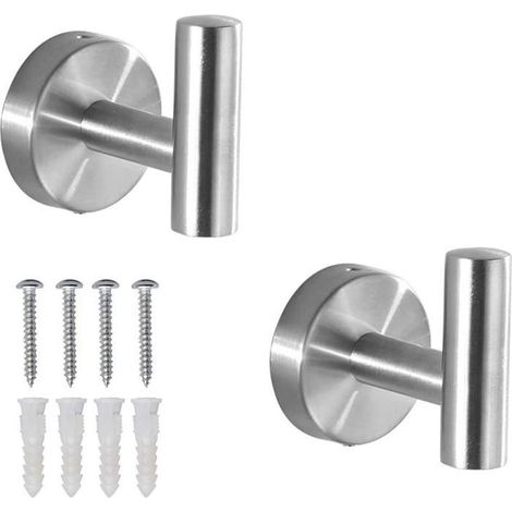Ganci per tovaglioli - AIMOONSA - Set di 2 - Acciaio inossidabile 304 - Finitura lucida - Montaggio a parete (1/5)