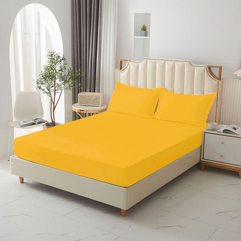Taie D'oreiller Élastique - Lit Double 200x180x30 cm - Anti-dérapante - Fibre Polyester - Pour Matelas Jusqu'à 30 cm - 1 Pièce (1/5)