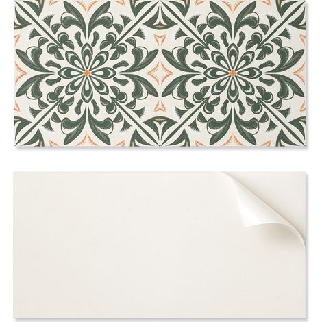 Vinilo autoadhesivo para decoraci贸n de paredes interiores, 120x60 cm, estampado floral con hojas.