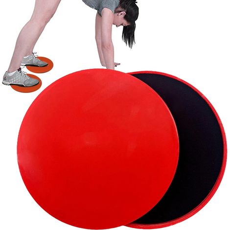 Gleitscheiben – 2er-Set – PP/EVA – Doppelseitig – Bodenübungen – 20 cm (1/5)