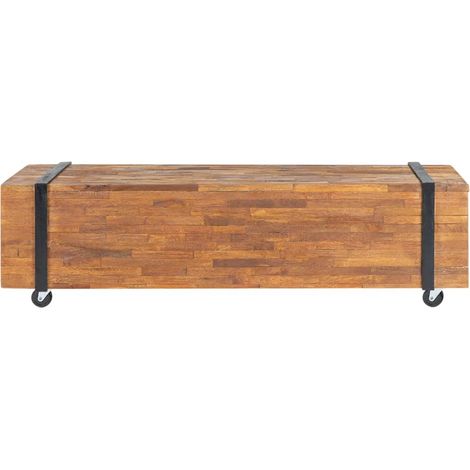 Maison Exclusive - TV-Schrank 110x30x32,5 cm Massivholz Teak
