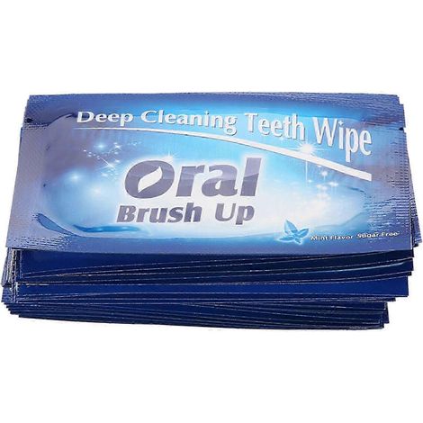 Paquet de 50 lingettes dentaires pour un nettoyage en profondeur des dents (1/5)