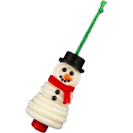 Decorazioni natalizie con bottoni a forma di pupazzo di neve