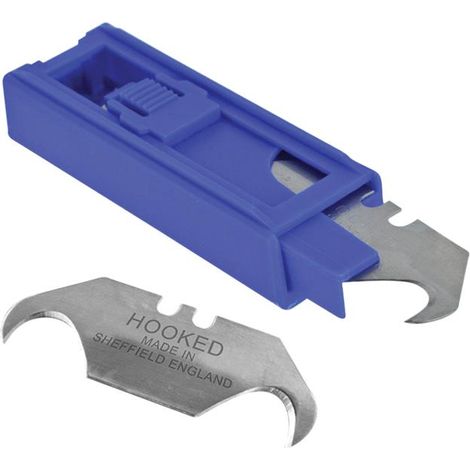 Faithfull Heavy-Duty Hooked Trimming Knife Blades (Pack 10) (1/5)