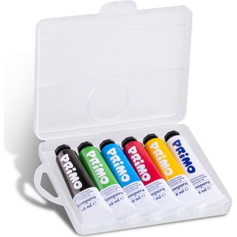 Tube d’aluminium, boîte en PP, 6 couleurs 18 ml