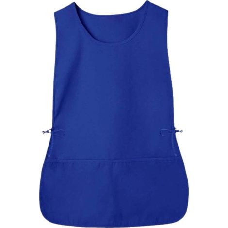 Tablier de coiffure neutre à motif galet, style gilet, avec attache latérale, multicolore, imperméable et résistant à l'huile - bleu (1/5)