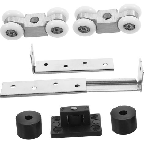 jeu de roulettes pour porte coulissante et rails silencieux