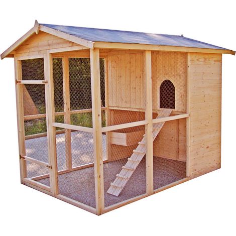 Pollaio in Legno Naturale - cm 160x244cm - ITALFROM 437