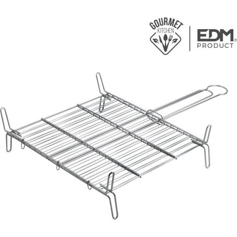 Doppia griglia per barbecue - Zinco - 50x50 cm (1/2)