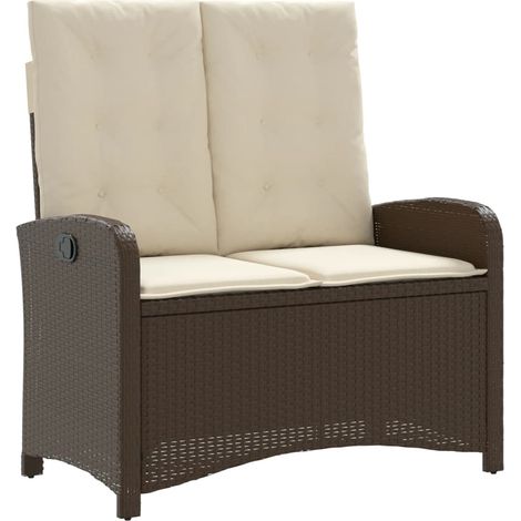 Maison Exclusive - Gartenbank Verstellbar mit Kissen Braun Poly R