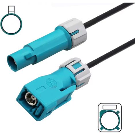 Fakra Z Kabelstecker wasserdicht RG174 8m