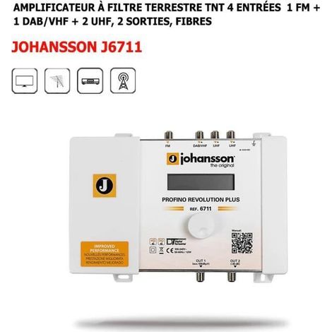 Amplificateur TNT - HD4K - J6711 - 4 entrées - 2 sorties - Installation fibres (1/4)