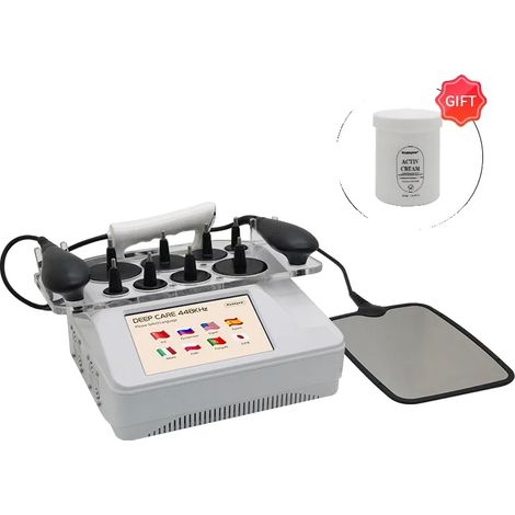 Dispositivo de radiofrecuencia para rejuvenecimiento de la piel y alivio muscular, 220 V UE con obsequio. (1/2)