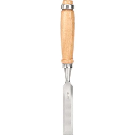 Flacher Holzmeißel mit Holzgriff, tragbares Holzbearbeitungszubehör, Industriebedarf, Cr V 18 mm (1/5)