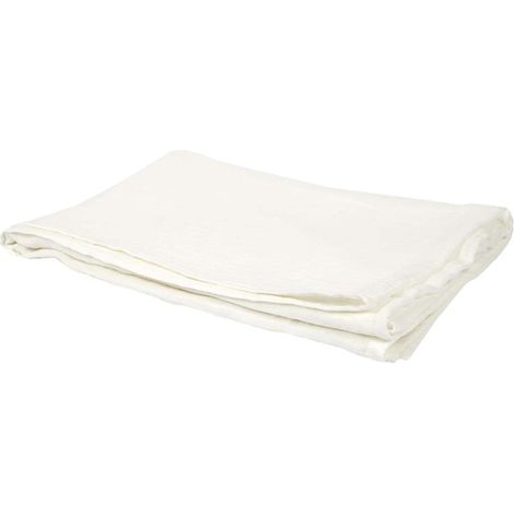 Plaid en Gaze de Coton Blanc Craie 120x150cm (1/4)