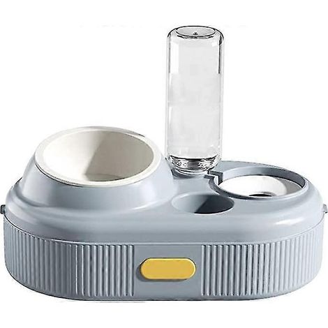 Ensemble de gamelles inclinées pour chat avec boîte de rangement, utilisé pour nourrir et abreuver les animaux de compagnie. (1/2)