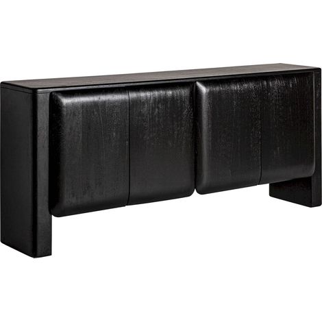 Buffet élégant en bois de mango noir contemporain - Noir profond et contemporain (1/5)