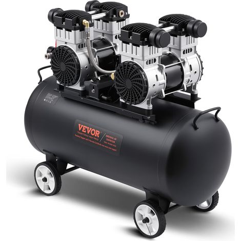 Compresseur d'Air sans Huile, Réservoir Acier 75 L, 2,65 kW, 14,6 CFM 90 PSI, Pression Max 125 PSI, Compresseur Silencieux Portable pour Réparation Automobile, Gonflage Pneus, Peinture Pistolet (1/5)