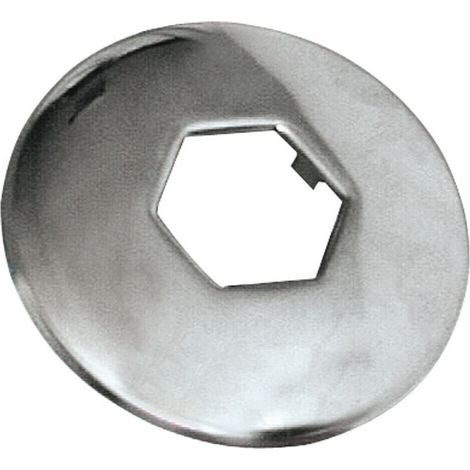 10PZ ROSONE ESAGONALE ACCIAIO INOX  Ï foro 1/2.