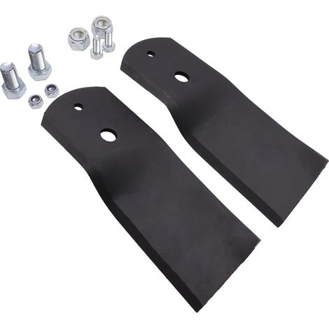 2 x 17 CM lame de tondeuse + vis et écrous (jeu)