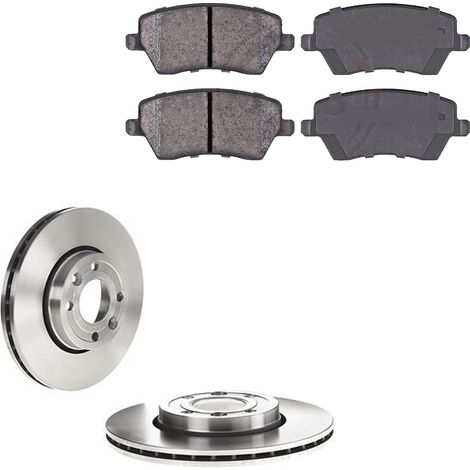 KIT FRENI ANTERIORI compatibile con RENAULT CLIO IV GRANDTOUR (KH) - DISCHI + PASTIGLIE OEM: P 68 065 , P 68 033 / 18155 , 18316 /SOSTITUZIONE DIRETTA/BASSA POLVERE/SILENZIOSO (1/5)