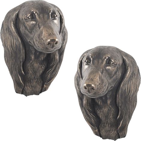 Bassotto a pelo lungo - statuetta di cane, busto appeso, decorazione unica per un amante dei cani di Art-Dog