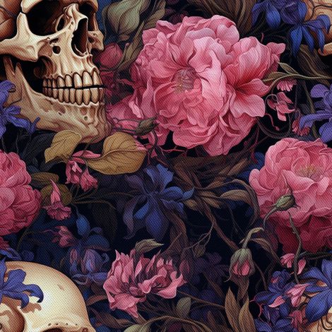Tela decorativa para exteriores Oxford - Motivo de calavera I DX4997 (1/5)