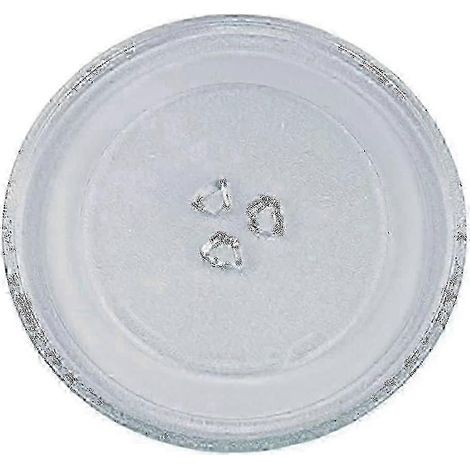 Plateau tournant universel pour micro-ondes, plateau en verre avec 3 fixations, 24,5 cm (1/5)